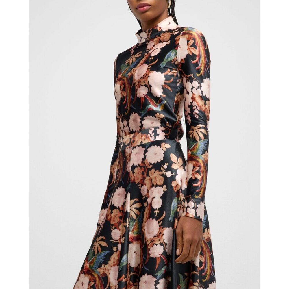 Cara Cara Suzie Moody Floral Long-Sleeve Turtleneck Top Size Large - Picture 5 of 8